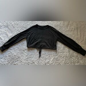 Fashion Nova Black Long Sleeve Crop Top